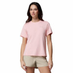 a women wearing a pink Wild Springs Short Sleeve Tee