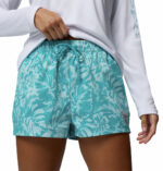 a women wearing PFG Rugged Water Printed Shorts