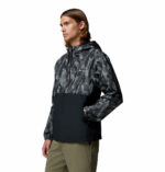 a man wearing a black camo Spore Valley Novelty Windbreaker Jacket