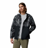 a man wearing a black camo Spore Valley Novelty Windbreaker Jacket