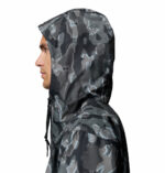 a man wearing a black camo Spore Valley Novelty Windbreaker Jacket