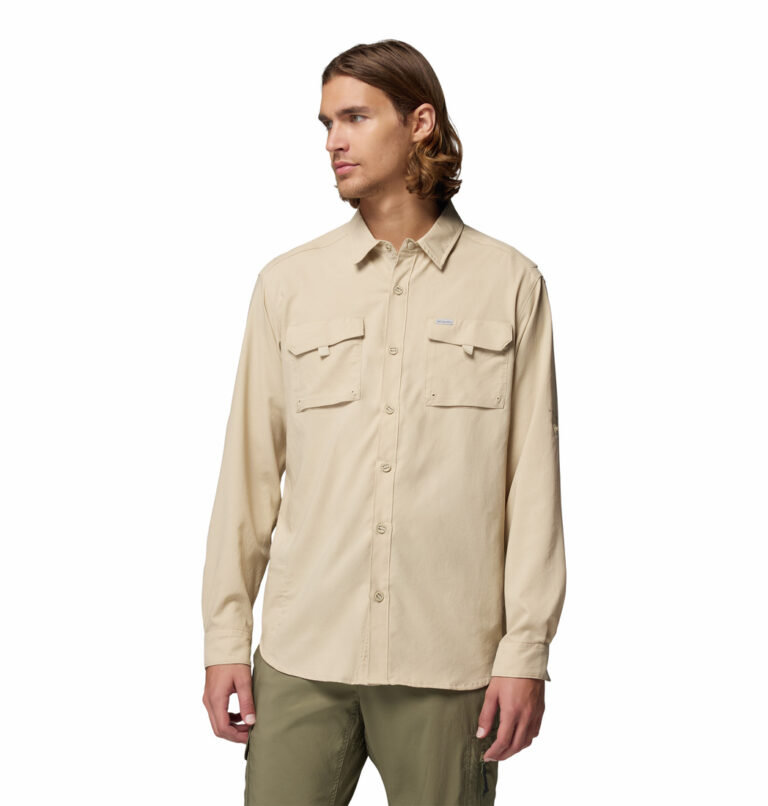 a man wearing a Silver Ridge Utility II Long Sleeve Shirt