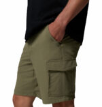 a man wearing green ROC Tech Cargo Shorts