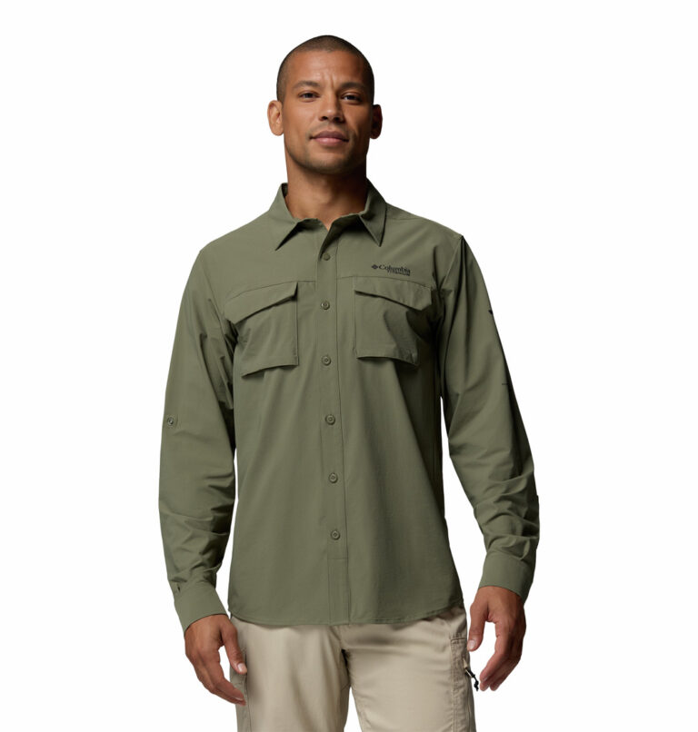 a man wearing a Silver Ridge Elite Long Sleeve Shirt