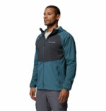 a man wearing a blue Columbia Tech II Windbreaker