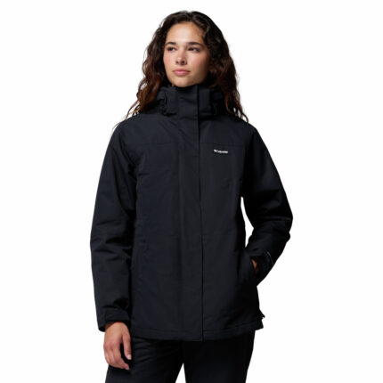 a women wearing a black Bugaboo IV Fleece Interchange Jacket
