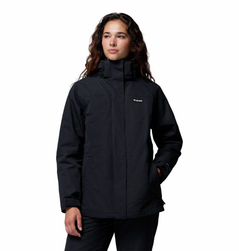 a women wearing a black Bugaboo IV Fleece Interchange Jacket