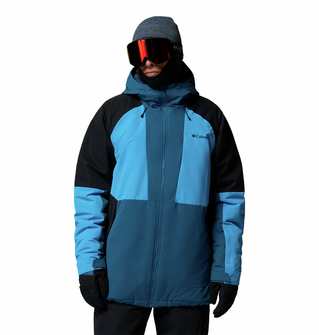 a man wearing a Blue Alpine Echo Insulated Jacket