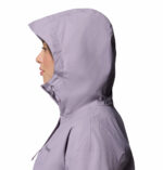 a women wearing a purple Hikebound II Jacket