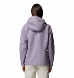 a women wearing a purple Hikebound II Jacket