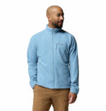 a man wearing a Fast Trek II Full Zip Fleece Jacket