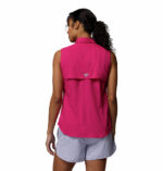 a women wearing a PFG Tamiami Sleeveless Shirt