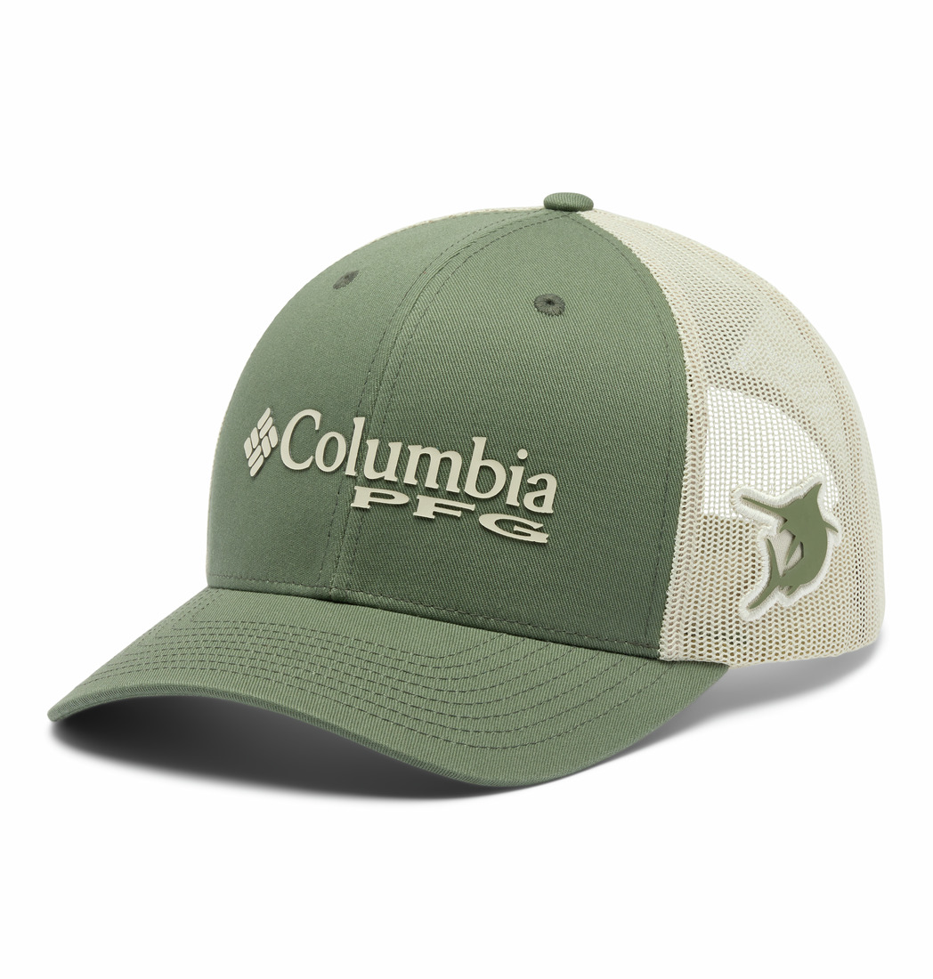 a PFG Logo Mesh Snap Back Fishing Cap