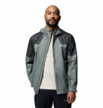 a man wearing a Inner Limits III Rain Jacket