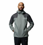 a man wearing a Inner Limits III Rain Jacket