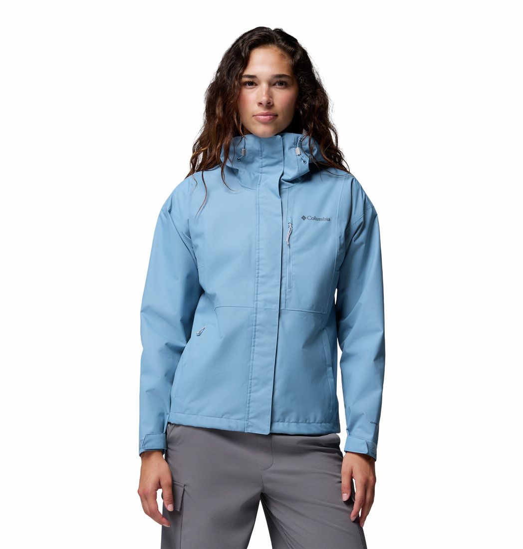 a women wearing a Hikebound II Jacket