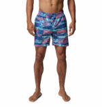a man wearing a PFG Rambler Printed Water Shorts