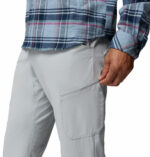 a man wearing PFG Breakline Pants
