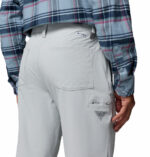 a man wearing PFG Breakline Pants