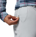 a man wearing PFG Breakline Pants