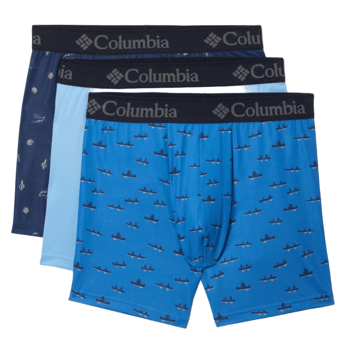 Men's Printed Polyester Stretch Support Boxer Brief - 3 Pack